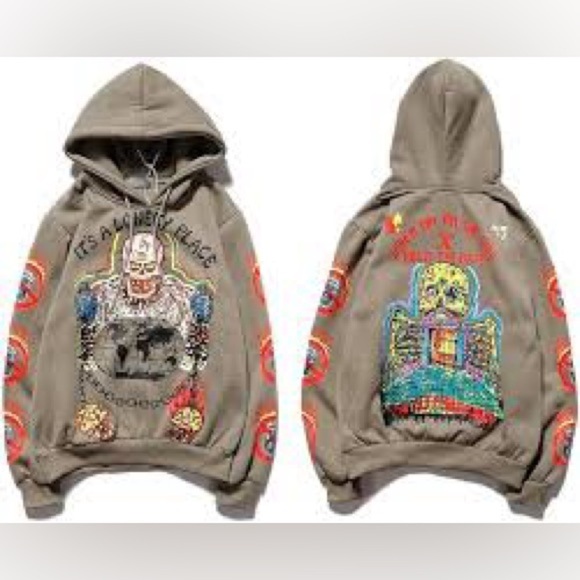 It's a Lonely Place Sweatshirt Fire Skulls Chains Religious hbat size L - Picture 3 of 8
